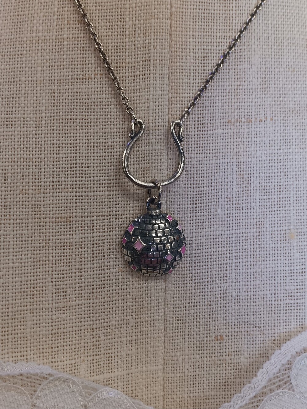 James Avery Silver Disco Ball Charm with Pink Enamel Stars New Limited - Picture 11 of 12
